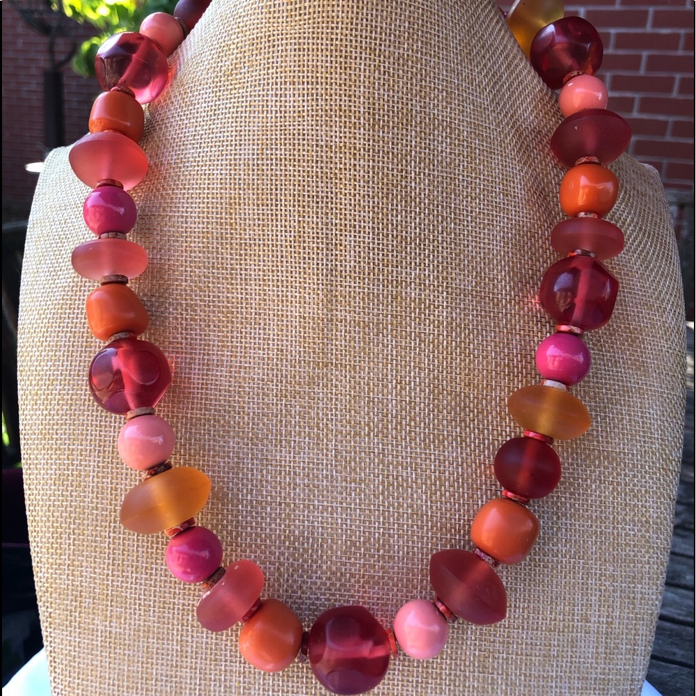 Orange Bead Necklace